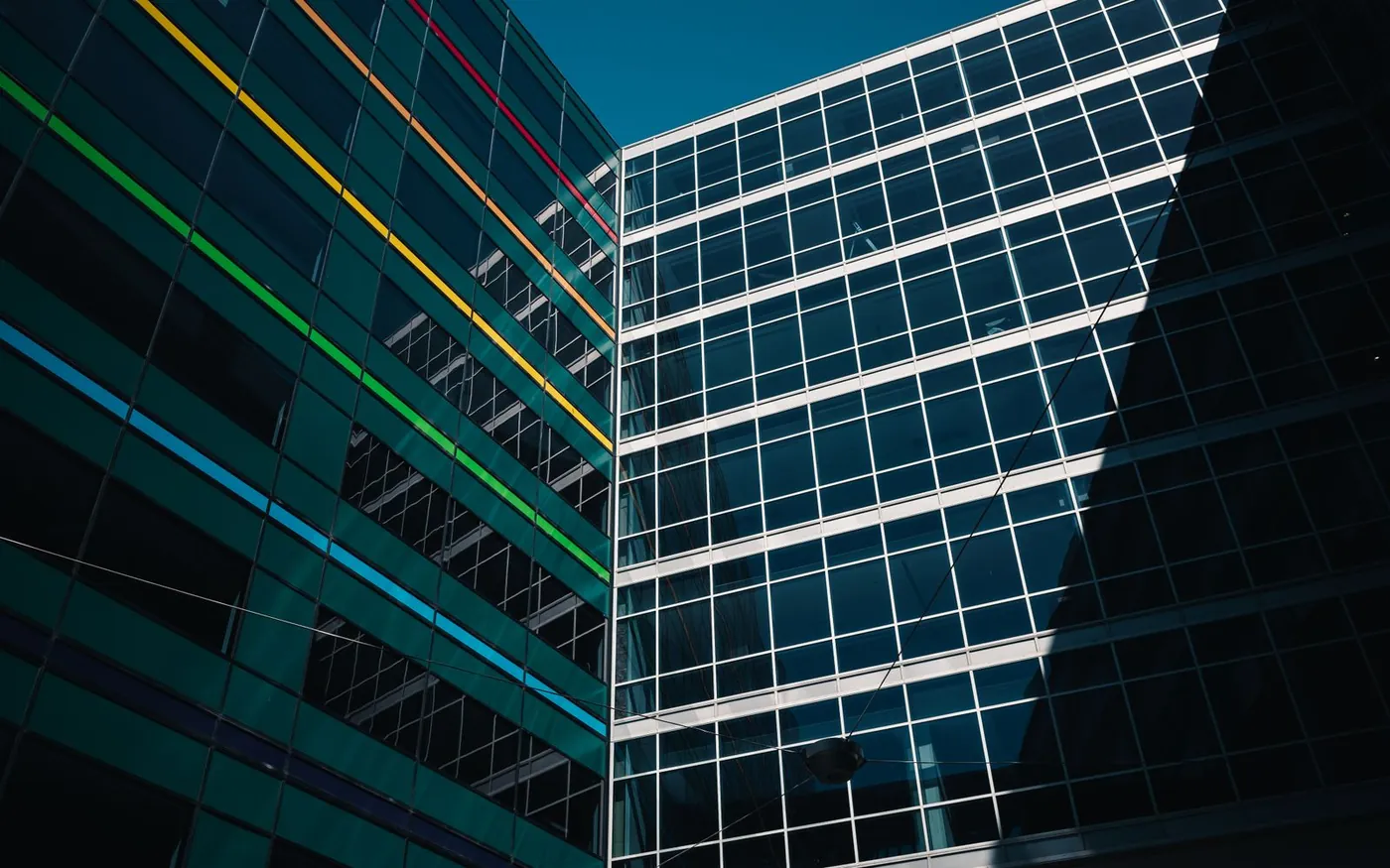 Modern glass office building exterior