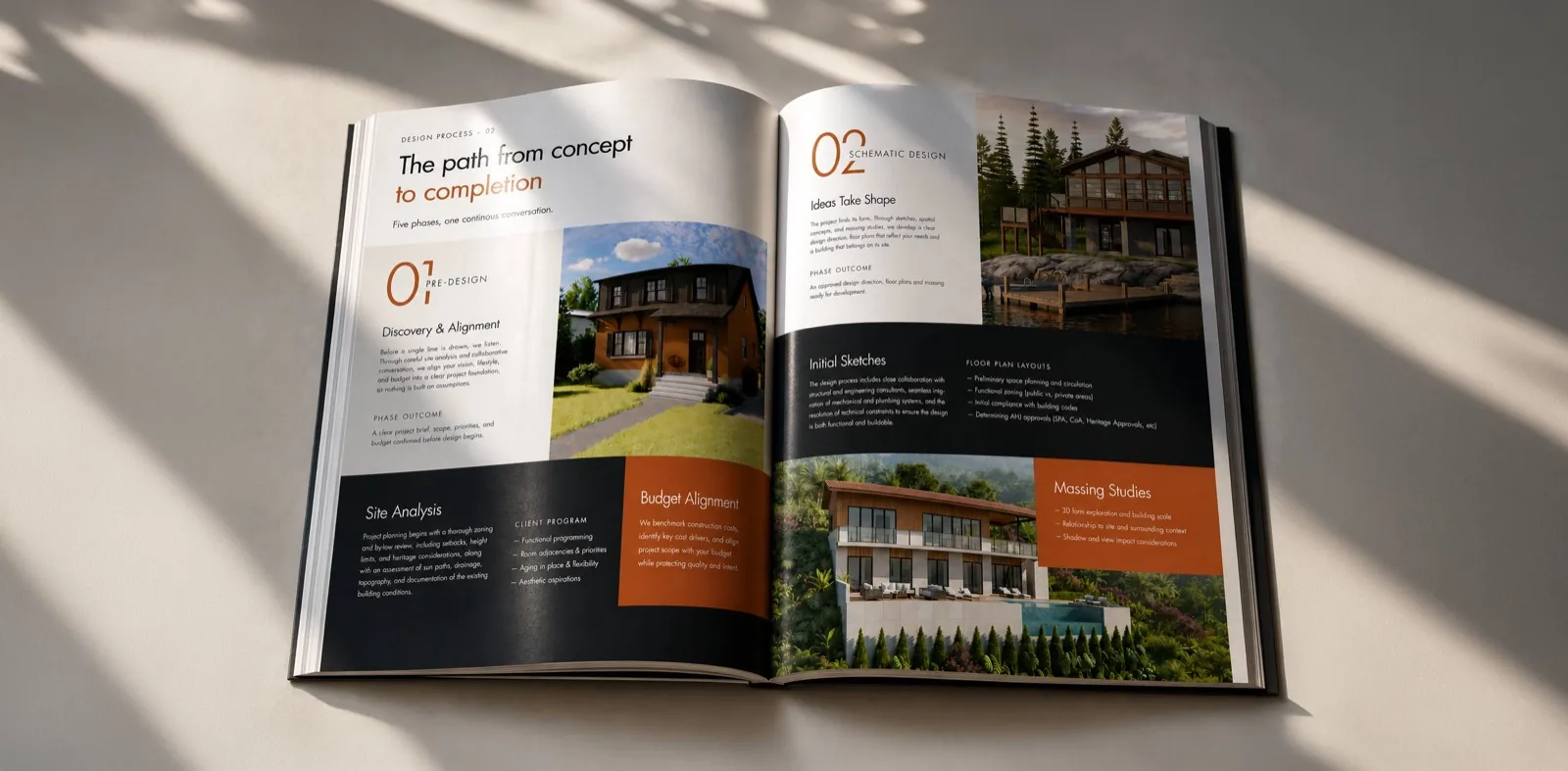 Client project book spread